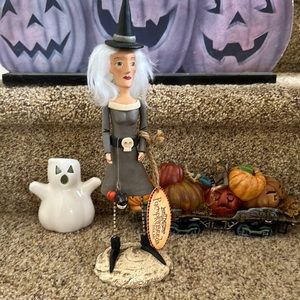 Pumpkinseeds, folk, art witchy, woman, gray, which with terms figurine